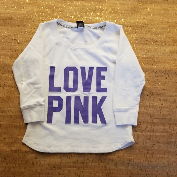 PINK Victoria's Secret Tops - Pink 3/4 Length Sweatshirt